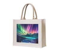 OAZCVBNN Dark Northern Lights Print Eco-Conscious Tote Bag Unisex Large Reusable Everyday Office Shopping Beach Travel