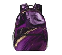 OAZCVBNN Dark Purple Texture Marble 1 Print Leisure Backpack Lightweight Family Travel Everyday Use Commutes Outdoor Bag