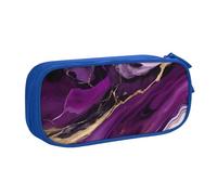 OAZCVBNN Dark Purple Texture Marble 1 Print Pencil Case Storage Makeup Erasers Pens Students School Office Multi-Scenes Use