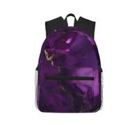 OAZCVBNN Dark Purple Texture Marble Print Casual Backpack Travel Outdoor Adventures Commuting Lightweight Dual Shoulder Bag
