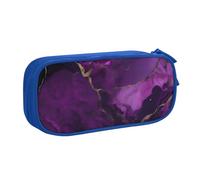 OAZCVBNN Dark Purple Texture Marble Print Pencil Case Storage Makeup Erasers Pens Students School Office Multi-Scenes Use