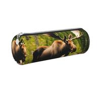 OAZCVBNN Deer Bear Moose Print Versatile Pencil Case Unisex Pen Pouch Supplies Office Accessory Everyday Organizer