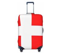 OAZCVBNN Denmark Danish Flag Print Unique Suitcase Covers Travel Luggage Cover with Elastic Anti Scratch Design
