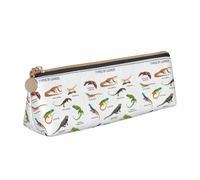 OAZCVBNN Different Types of Lizard Print Leather Pencil Case Stylish Pouch School Travel Makeup Organization Lightweight