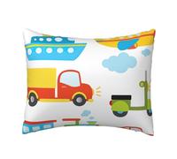 OAZCVBNN Diversified transportation Print Cozy Stylish Pillow Covers Skin-Friendly Bedroom Sofa Outdoor Washable Home Hotel