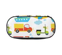 OAZCVBNN Diversified Transportation Print Lightweight Convenience Pencil Bag School Students Pen Case Makeup Travel Boy Girl
