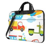 OAZCVBNN Diversified Transportation Print Versatile Laptop Bag Stylish Laptops Case With Messenger Shoulder Briefcase Options
