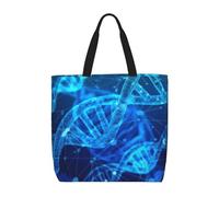 OAZCVBNN Dna Chain Photo Print Stylish Tote Reusable Eco-Friendly Travel Bag Lightweight Work Casual Daily Use