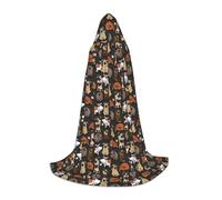 OAZCVBNN Dog Corgi Print Wizard Robe Halloween And Carnival Parties Hooded Cloak For Men Women Teens Kids