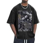 OAZCVBNN Dragonflies Grey Print Oversized T-Shirts Classic Fit Short Sleeve Lounging Home Traveling Gym Workouts