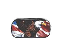 OAZCVBNN Eagle with USA Flag Print Boys Girls for Transparent Stationery Organizer Clear Pencil Case Pouch Supplies