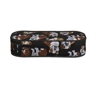 OAZCVBNN English Bulldogs Print Lightweight Convenience Pencil Bag School Students Pen Case Makeup Travel Boy Girl
