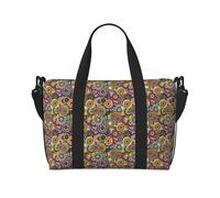 OAZCVBNN Ethnic Circles Floral Pattern Print Unisex Versatile Hand Travel Bag Lightweight Weekend Camping Outdoor Adventur