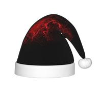 OAZCVBNN Explosion Burst Red Black Print Festive Christmas Hat for Kids 13.78in Hats for Santa Holiday Parties Halloween