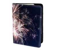 OAZCVBNN Explosion Firework Print Men and Women Passport Document Wallet Case Cover for Business and Leisure Trips