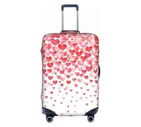 OAZCVBNN Falling Red Hearts Print Universal Travel Suitcase Cover Weekend Getaways Trips Elastic Luggage Protector