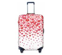 OAZCVBNN Falling Red Hearts Print Washable Suitcase Universal Elastic Luggage Protector Travel Sleeve Accessory
