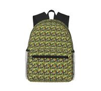 OAZCVBNN Fantastic Parrot Feather Print Casual Backpack Travel Outdoor Adventures Commuting Lightweight Dual Shoulder Bag