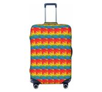 OAZCVBNN Fantastic Parrot Feather Print Unique Suitcase Covers Travel Luggage Cover with Elastic Anti Scratch Design
