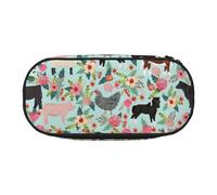 OAZCVBNN Farm Animal Print Lightweight Convenience Pencil Bag School Students Pen Case Makeup Travel Boy Girl