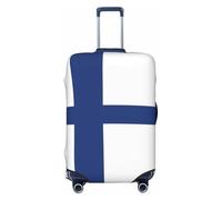 OAZCVBNN Finnish Flag Print Unique Suitcase Covers Travel Luggage Cover with Elastic Anti Scratch Design