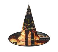 OAZCVBNN Firefighter Fireman Flame Print Festive Carnival Party Hat For Adults Season Cosplay Costume Celebration Headwear