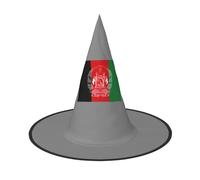 OAZCVBNN Flag Of Afghanistan Print Unisex Halloween Witch Hat For Carnival Cosplay Foldable Cap And Themed Parties