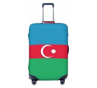 OAZCVBNN Flag of Azerbaijan Print Unique Suitcase Covers Travel Luggage Cover with Elastic Anti Scratch Design