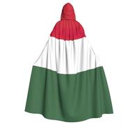 OAZCVBNN Flag Of Hungary Print Halloween Hooded Cloak Full Length Adults Kids Unisex Medieval Cosplay Costume