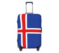 OAZCVBNN Flag of Iceland Print Unique Suitcase Covers Travel Luggage Cover with Elastic Anti Scratch Design