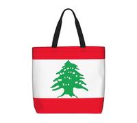 OAZCVBNN Flag Of Lebanon Print Stylish Tote Reusable Eco-Friendly Travel Bag Lightweight Work Casual Daily Use