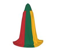 OAZCVBNN Flag Of Lithuania Print Wizard Robe Halloween And Carnival Parties Hooded Cloak For Men Women Teens Kids