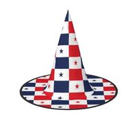OAZCVBNN Flag Of Panama Print Unisex Halloween Witch Hat For Carnival Cosplay Foldable Cap And Themed Parties