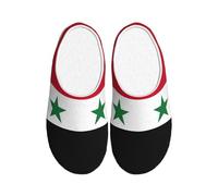 OAZCVBNN Flag of the Syrian Arab Republic Print Versatile Use Anti Pilling Washable Slippers for Women Men Cozy Stylish shoes
