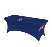 OAZCVBNN Flag of the Turks and Caicos Islands Print Exceptional Rectangular Elastic Table Cover Large Rectangular Easy Installation