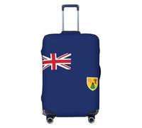 OAZCVBNN Flag of The Turks and Caicos Islands Print Unique Suitcase Covers Travel Luggage Cover with Elastic Anti Scratch Design
