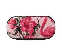 OAZCVBNN Flamingo Floral Printed Print Lightweight Convenience Pencil Bag School Students Pen Case Makeup Travel Boy Girl
