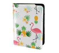 OAZCVBNN Flamingos and Pineapples Print Men and Women Passport Document Wallet Case Cover for Business and Leisure Trips