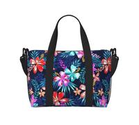 OAZCVBNN Floral Blue Print Unisex Versatile Hand Travel Bag Lightweight Weekend Camping Outdoor Adventur