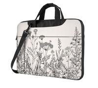OAZCVBNN Floral Herbs Botanical Engraving Print Versatile Laptop Bag Stylish Laptops Case With Messenger Shoulder Briefcase Options