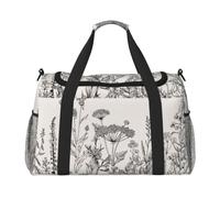 OAZCVBNN Floral Herbs Botanical Engraving Print Women Men Hand Tote Lightweight Foldable Versatile Business Travel Shoulder Bag