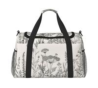 OAZCVBNN Floral Herbs Botanical Engraving Print Women Men Hand Tote Lightweight Foldable Versatile Business Travel Shoulder Bag