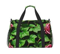 OAZCVBNN Floral Rose Ivy With Leaves Spring Print Women Men Hand Tote Lightweight Foldable Versatile Business Travel Shoulder Bag