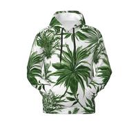 OAZCVBNN Flowering Herbs And Herbaceous Plants Print Men'S Hoodie Winter Warmth Casual Pullover Daily Wear Travel Outdoor Activities Black