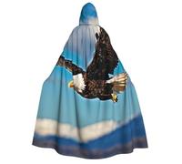 OAZCVBNN Flying Eagle Print Hooded Cloak Unisex Adult For Halloween Christmas Carnival Theme Parties Costume