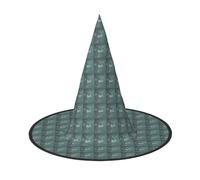 OAZCVBNN Formulas Shapes Theory Math Lesson Word Print Unisex Halloween Witch Hat For Carnival Cosplay Foldable Cap And Themed Parties