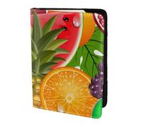 OAZCVBNN Fresh Fruits Pineapple Print Men and Women Passport Document Wallet Case Cover for Business and Leisure Trips