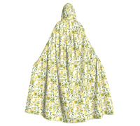 OAZCVBNN Fresh Tropical Lemons Print Hooded Cloak Costume For Carnival Vampire Cosplay Party Theme Decor Celebrations