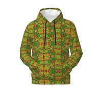 OAZCVBNN Frog Print Men'S Hoodie Winter Warmth Casual Pullover Daily Wear Travel Outdoor Activities Black