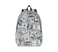 OAZCVBNN Funny Dollar Money Print Unisex Lightweight Backpack Stylish Double Shoulder Bag For Travel Daily Commuting